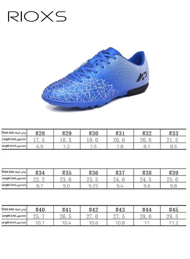 ريوكس حذاء رياضي للرجال، أحذية كرة قدم منخفضة القمة من نوع AG، أحذية تدريب لاعبي الرجال مقاومة للانزلاق، أحذية تدريب احترافية للمنافسات للشباب والبالغين، أحذية كرة القدم الداخلية، أحذية بيسبول خارجية مصممة للمساحات العشبية، أحذية كرة قدم لاصروس، حذاء رياضي للرجال، أحذية كرة القدم لمساحات صلبة، أحذية رياضية رجالية زرقاء - Image 5